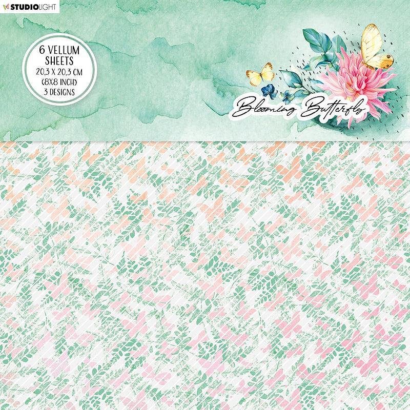 Studio Light Дизайнерска велум хартия Blooming butterfly